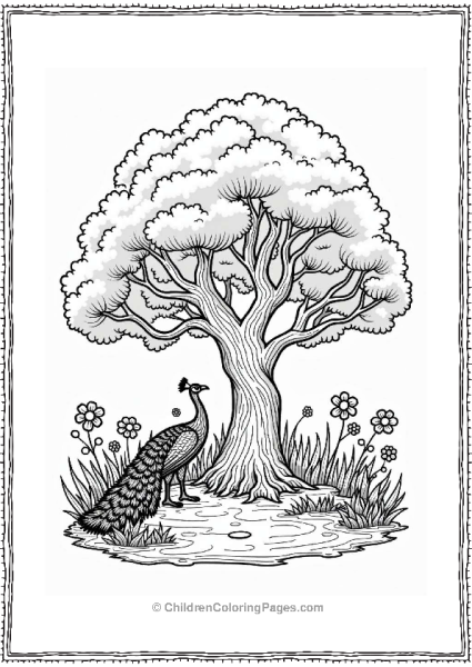 Fantasy Forest Clearing With Twisted Tree Free PDF Printable