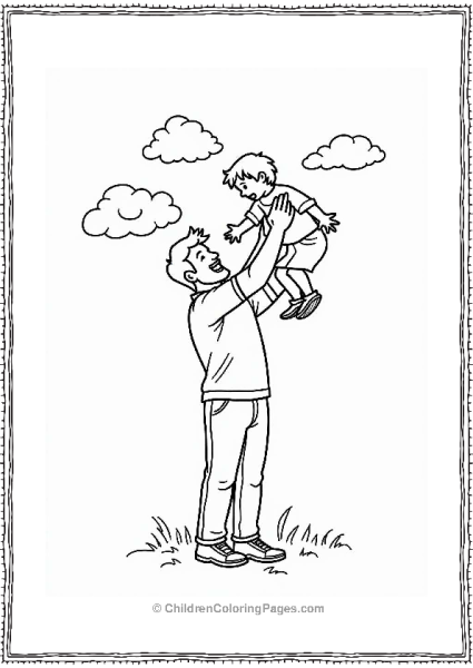 Father And Child Laughing Together Free PDF Printable