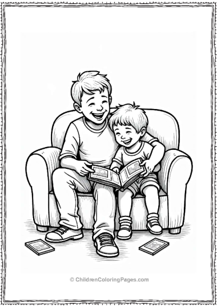 Father And Child Looking At Photos Free PDF Printable