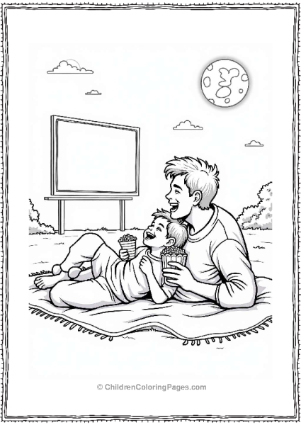 Father And Child Movie Night Free PDF Printable