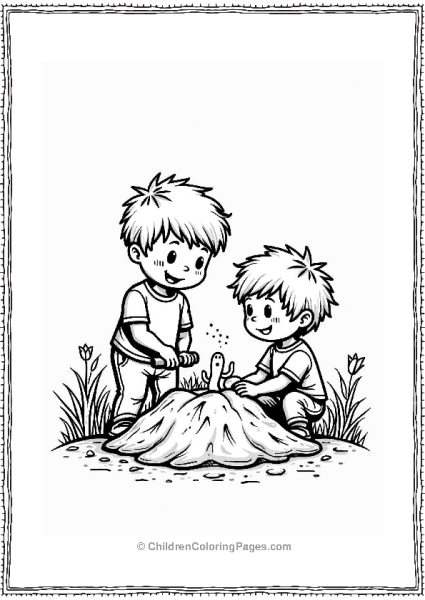 Father And Son Gardening Together Free PDF Printable