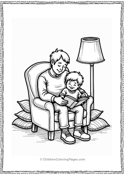 Father Reading To Child Free PDF Printable