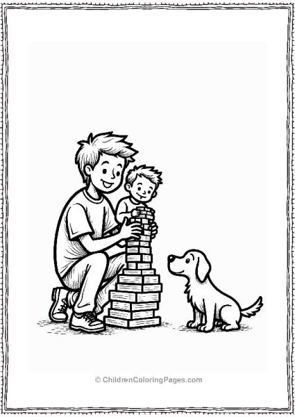 Father’s Day Building A Tower Free PDF Printable