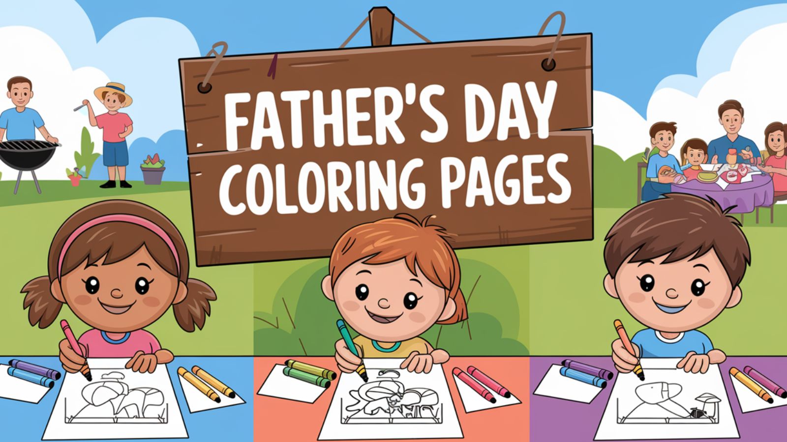 Father’s Day Coloring Pages – Free PDF Printables For Kids & Adults 👨‍👧‍👦