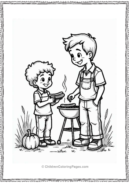 Father S Day Dad And Son Grilling Free PDF Printable