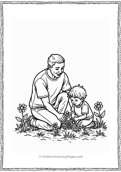 Father’s Day Gardening With Dad And Child Free PDF Printable