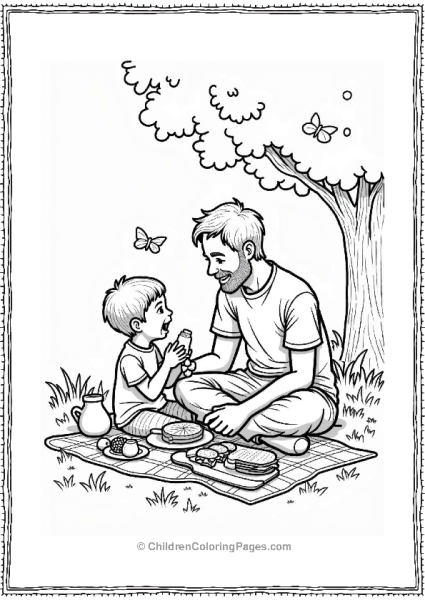 Father’s Day Picnic With Dad And Child Free PDF Printable