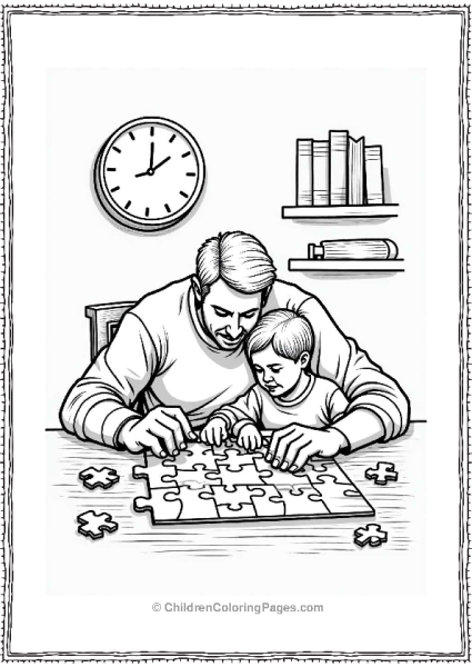 Father’s Day Puzzle Time With Dad And Child Free PDF Printable