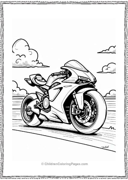 Ferrari Concept Bike Illustration Free PDF Printable