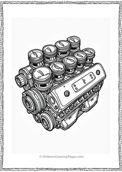 Ferrari Engine Components For Kids Free PDF Printable