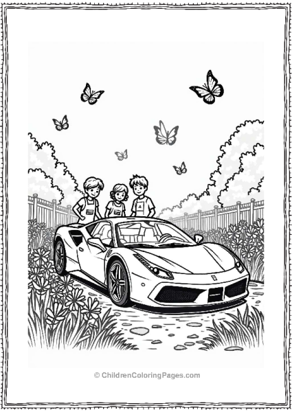 Ferrari Family Planting Flowers Free PDF Printable