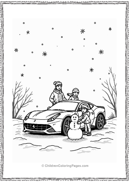 Ferrari Family Winter Fun Free PDF Printable