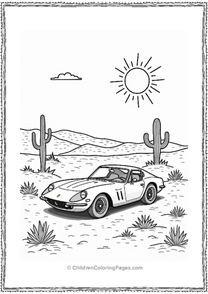 Ferrari In The Desert Free PDF Printable