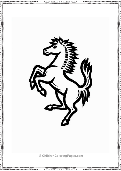 Ferrari Logo Coloring Page Free PDF Printable