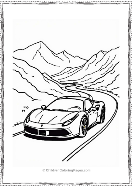 Ferrari On The Open Road Free PDF Printable