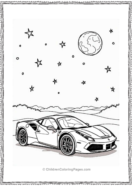 Ferrari Under The Stars Free PDF Printable