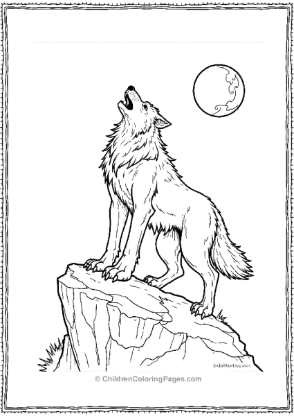 Fierce Wolf Standing Free PDF Printable