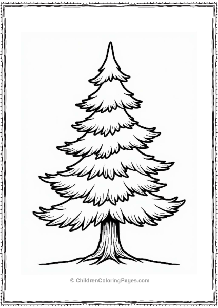 Fir Tree Symbolizing Strength Free PDF Printable