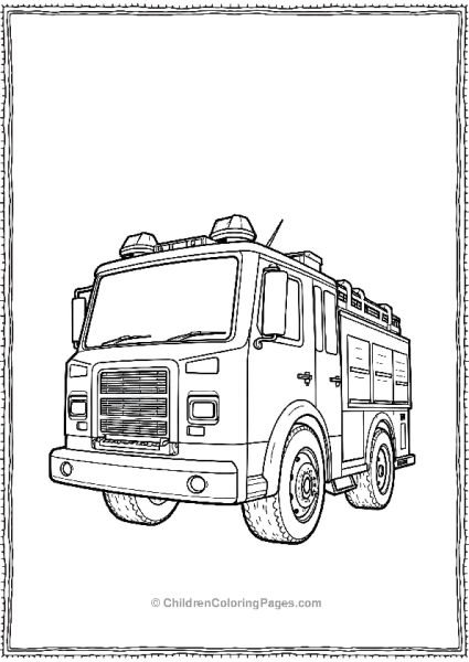 Fire Truck Free PDF Printable