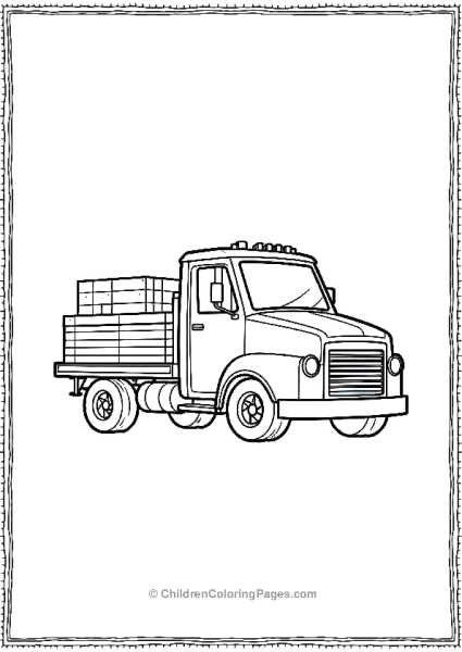 Flatbed Truck Free PDF Printable