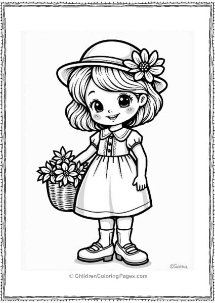 Flower Girl In Vintage Dress Free PDF Printable