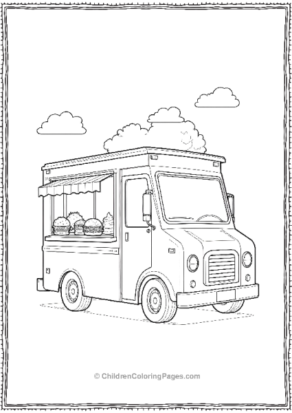 Food Truck Selling Food Free PDF Printable