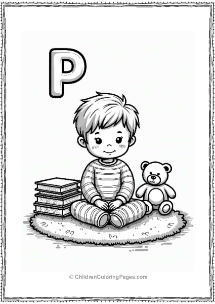 Friendly Boy In Striped Pajamas Free PDF Printable