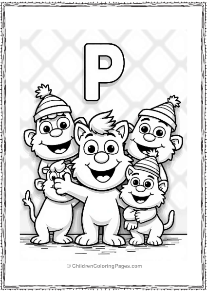 Friendly Puppet Friends With Letter P Free PDF Printable