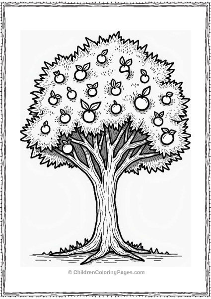 Fruitful Tree Canopy From Above Free PDF Printable