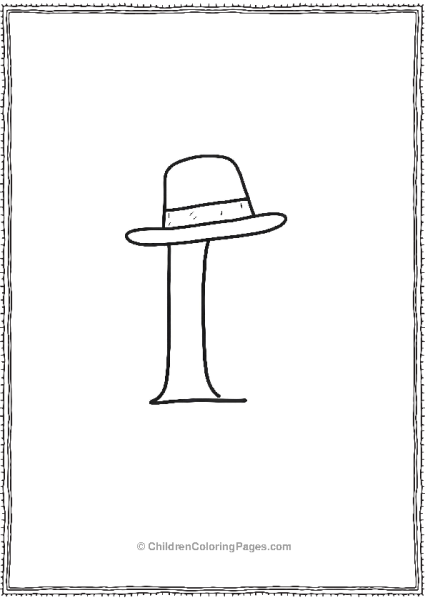 Fun Letter I Wearing A Hat Free PDF Printable