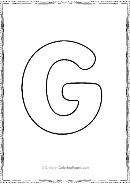 Fun Uppercase Letter G Inside A Gia Shape Free PDF Printable