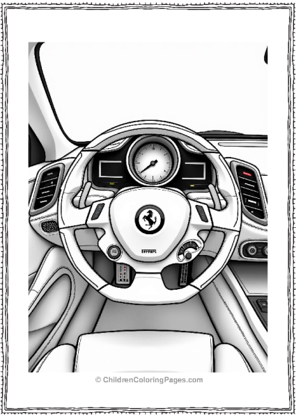 Futuristic Ferrari Dashboard Design Free PDF Printable