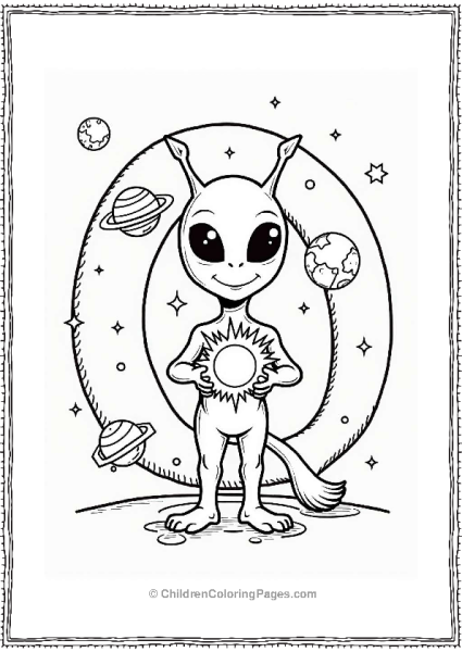 Galactic Quest With Friendly Alien Free PDF Printable