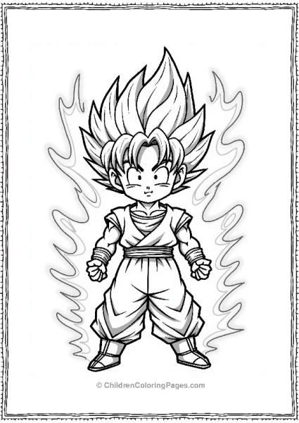 Gohan’s Mystic Form With Aura Free PDF Printable