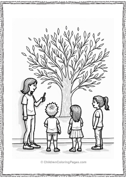 Gratitude Tree Classroom Activity Teacher Coloring Pages Free PDF Printable