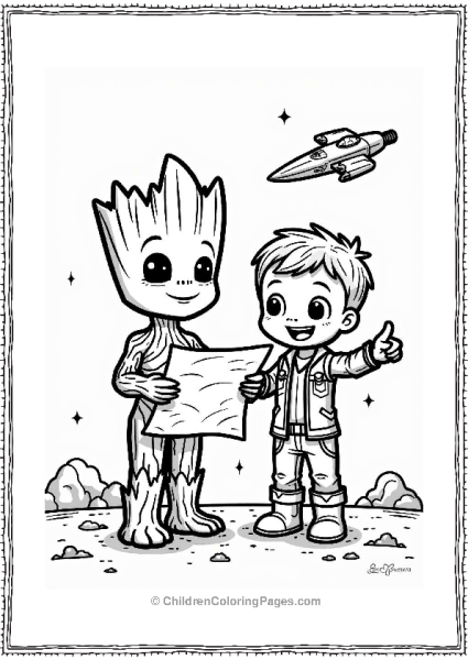 Groot And Star Lord On An Adventure Free PDF Printable