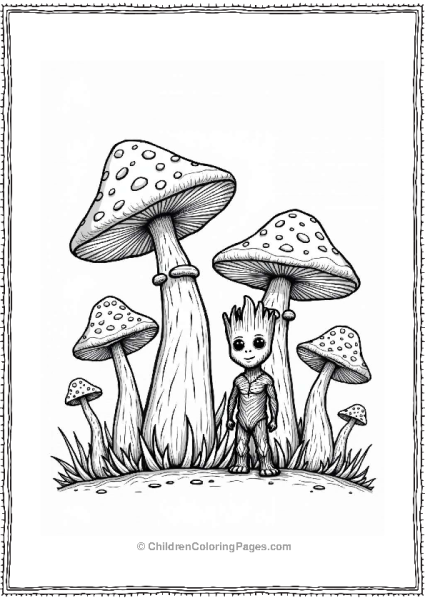 Groot And The Magical Mushrooms Free PDF Printable