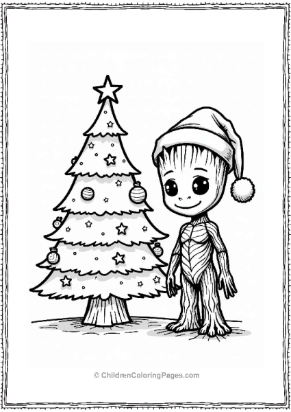 Groot At Christmas Free PDF Printable