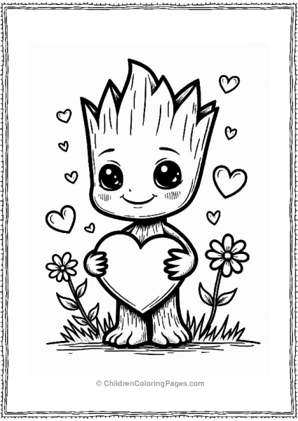 Groot Celebrating Valentine S Day Free PDF Printable