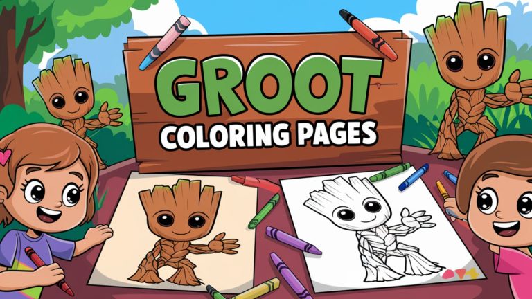 Groot Coloring Pages