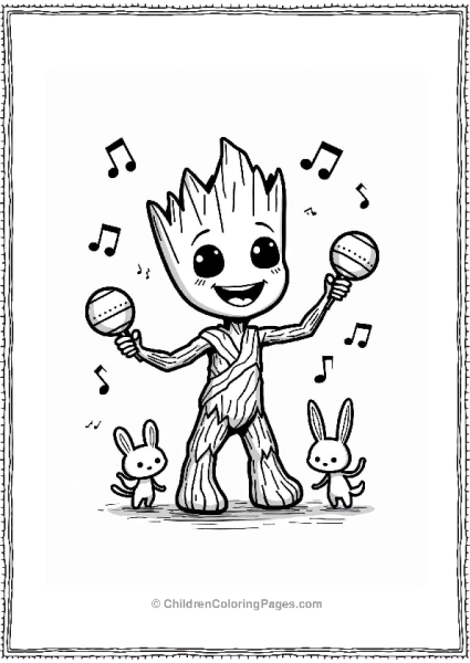 Groot Dancing With Maracas Free PDF Printable