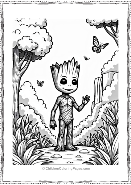 Groot Exploring A Vibrant Jungle Free PDF Printable