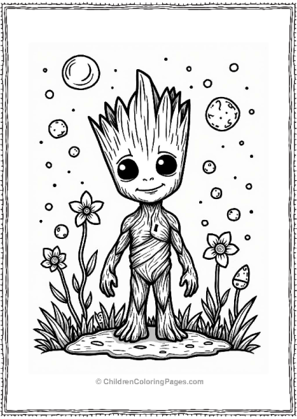 Groot In A Cosmic Garden Free PDF Printable