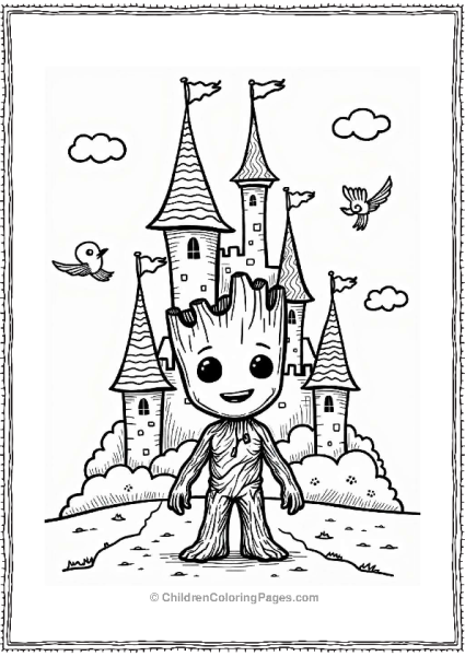 Groot In A Dreamy Castle Free PDF Printable