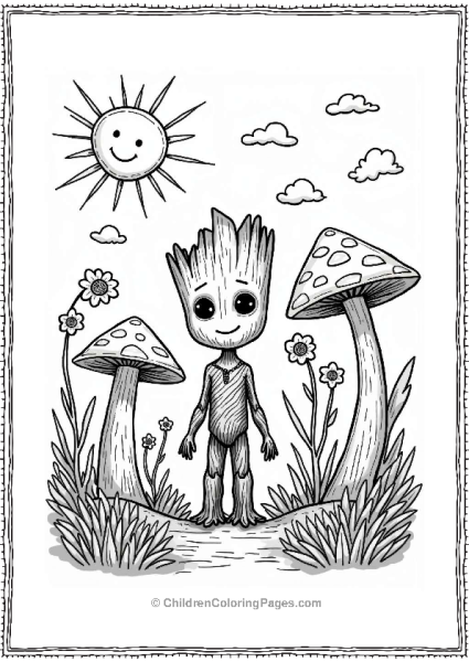 Groot In A Magical Forest Free PDF Printable