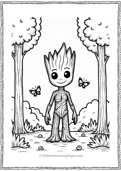 Groot In A Sunny Forest Clearing Free PDF Printable