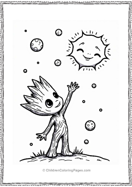 Groot Reaching For The Stars Free PDF Printable