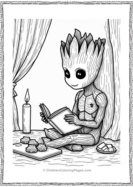 Groot Reading By Candlelight Free PDF Printable