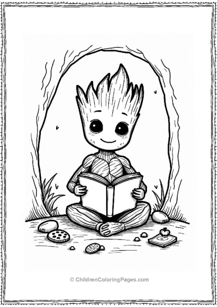 Groot Reading In A Cozy Nook Free PDF Printable