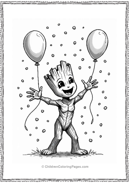 Groot Shaking It At A Party Free PDF Printable